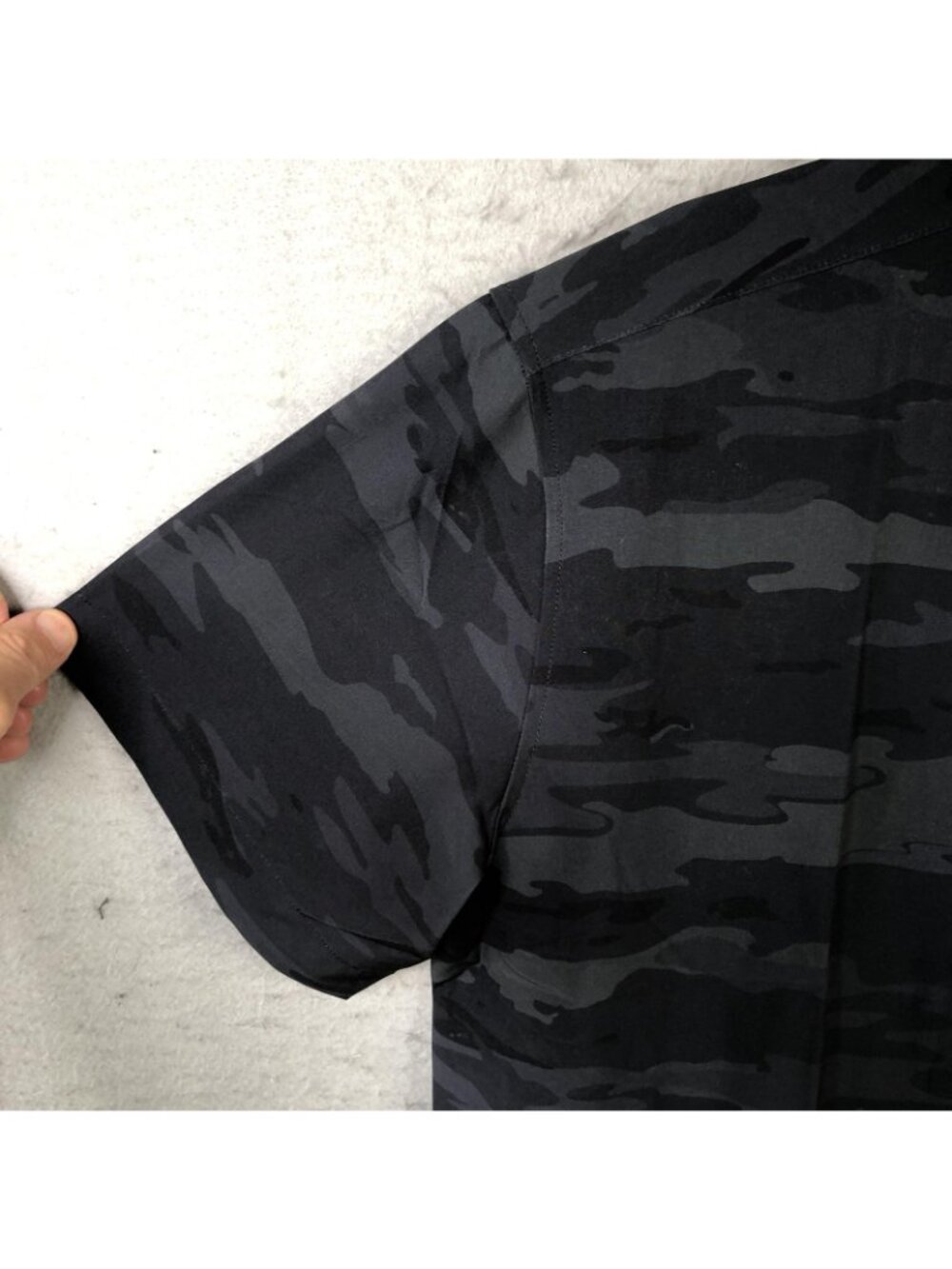 Warrior Mulitblack Shirt Mens Large Camo Button Front Tactical Performance - Picture 10 of 15